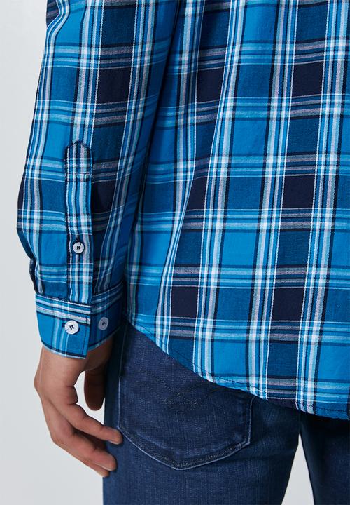 Superbalist - Barber regular fit long sleeve oxford shirt - blue