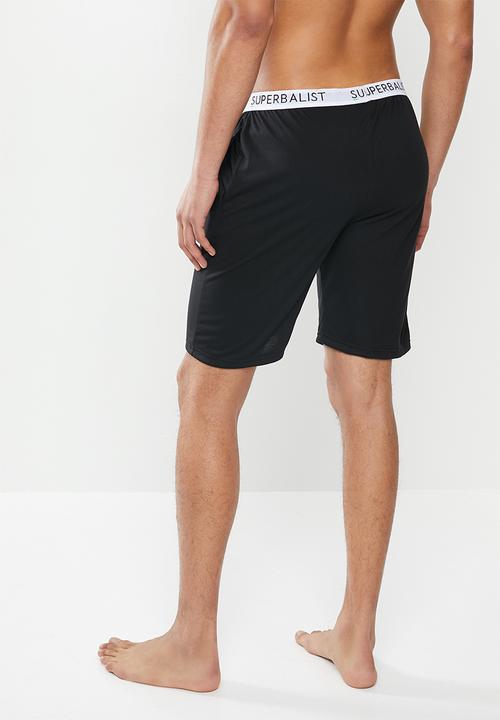 Superbalist - Slim fit knit lounge shorts - black