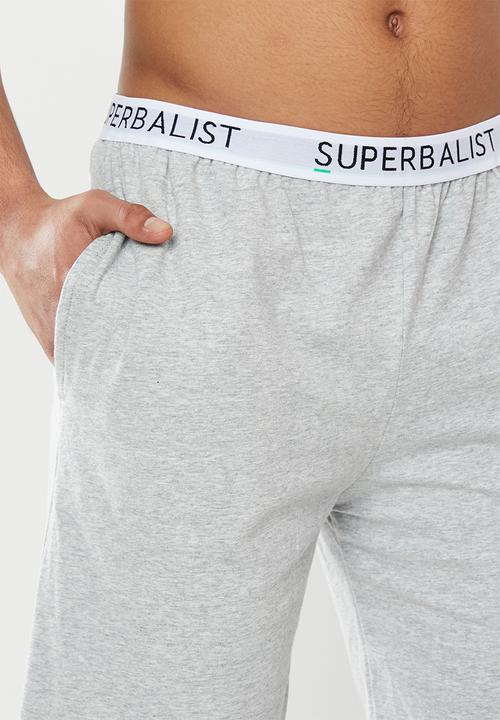 Superbalist - Slim fit knit lounge shorts - grey
