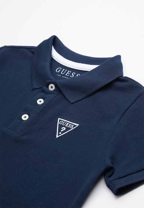GUESS - Short sleeve guess golfer - blue