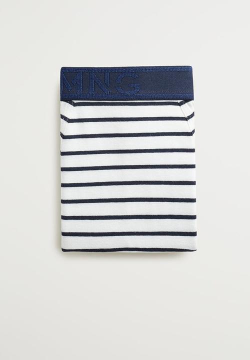 MANGO - Sailor boxer - navy & white 