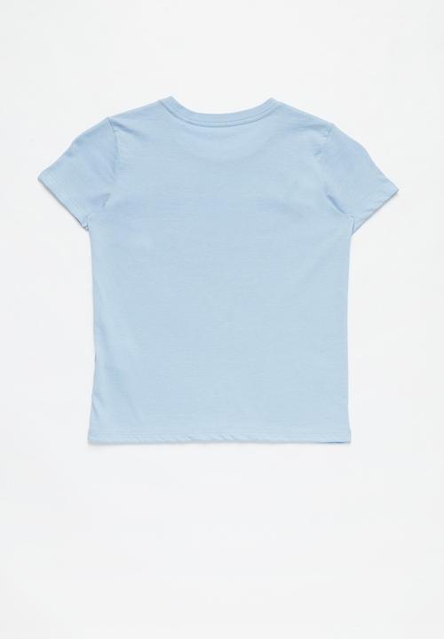 GUESS - Teens short sleeve guess core triangle crew tee - blue