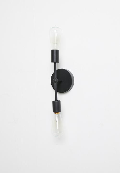 Sixth Floor - Edison double wall light - black