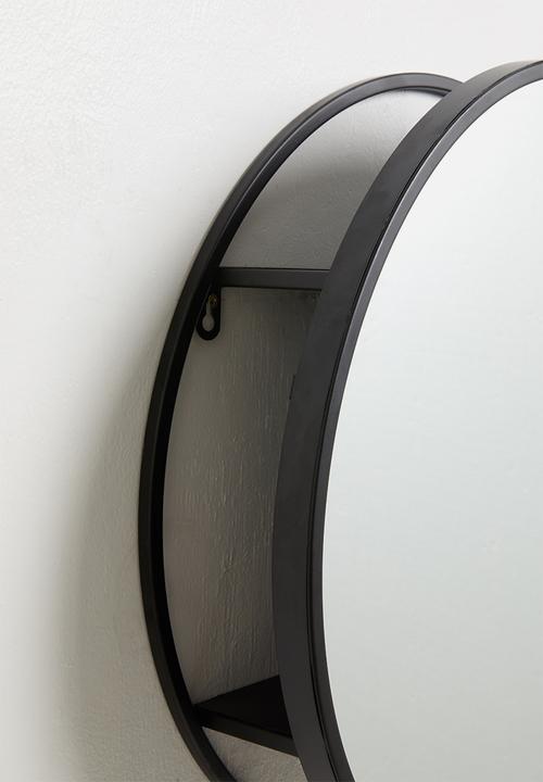 H&S - Mirror metal round - black 