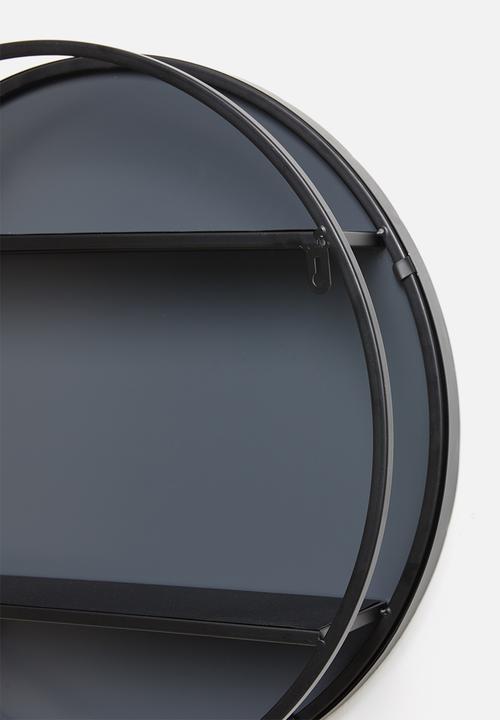 H&S - Mirror metal round - black 