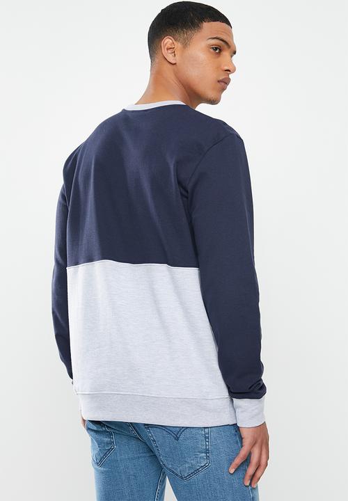 Rip Curl - Panel crew sweater - navy & grey