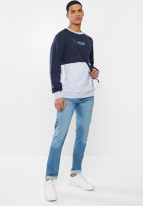 Rip Curl - Panel crew sweater - navy & grey