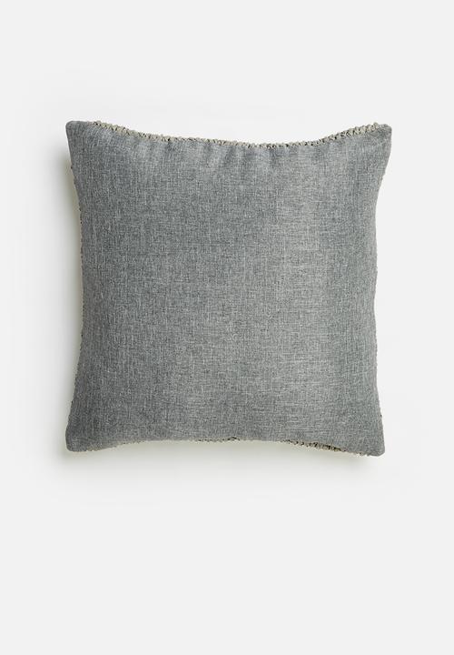 Sixth Floor - Willow woven cushion cover - grey