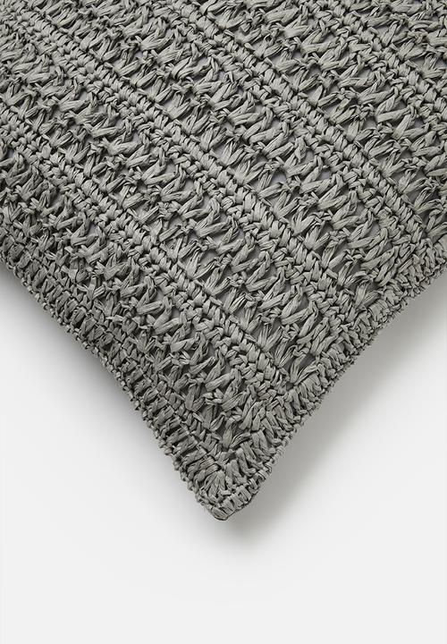 Sixth Floor - Willow woven cushion cover - grey