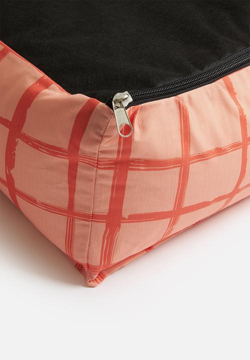Sixth Floor - Diego floor cushion - coral & pink