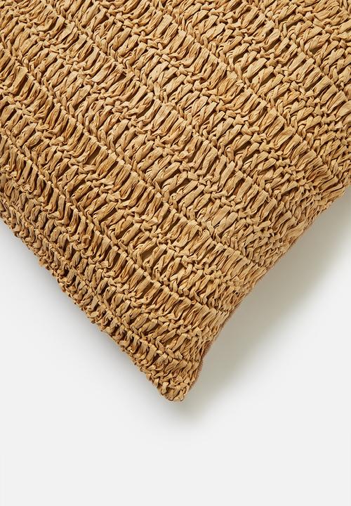 Sixth Floor - Willow woven cushion cover - natural
