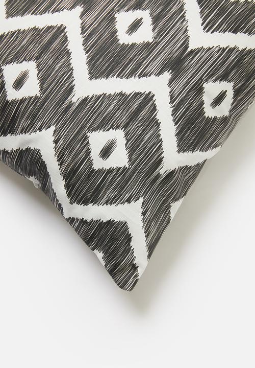 Sixth Floor - Tactile printed cushion cover - black