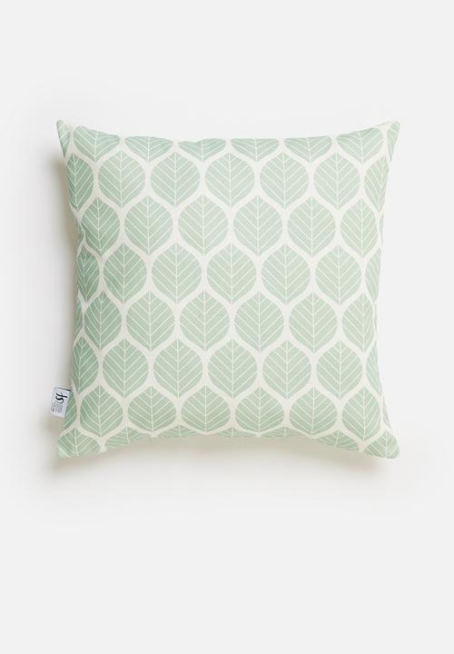 Sixth Floor - Repeat printed cushion cover - blue