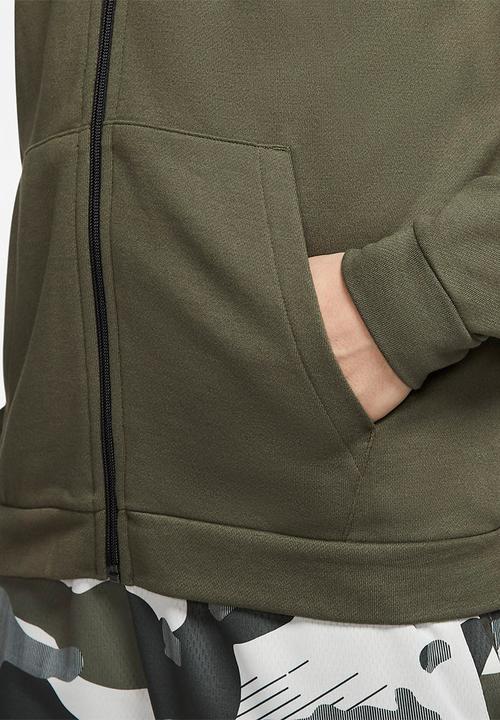 Nike - Dry full zip fleece hoodie - khaki
