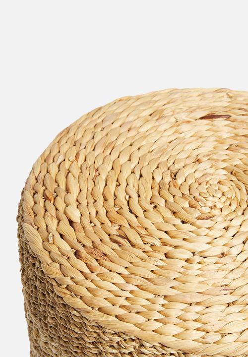 H&S - Seagrass round pouf - brown