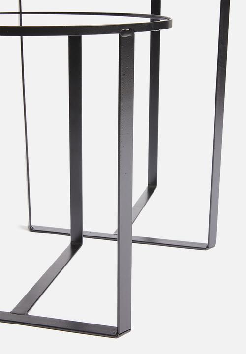 Excellent Houseware - Liam side table set of 2 - black 