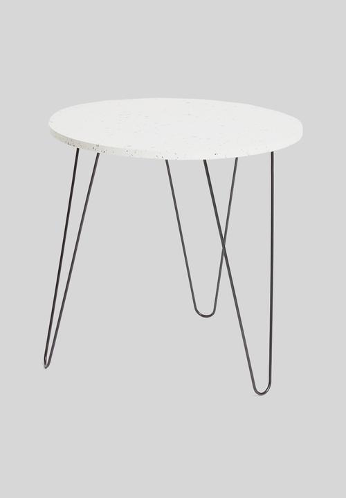 Excellent Houseware - Marble side table - white 