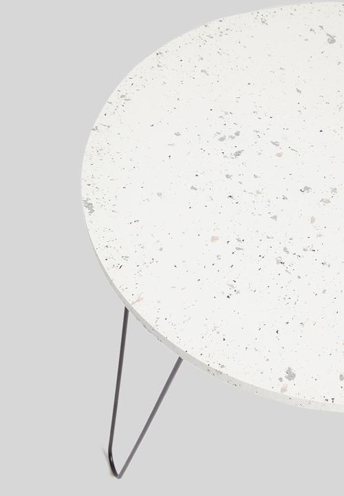 Excellent Houseware - Marble side table - white 