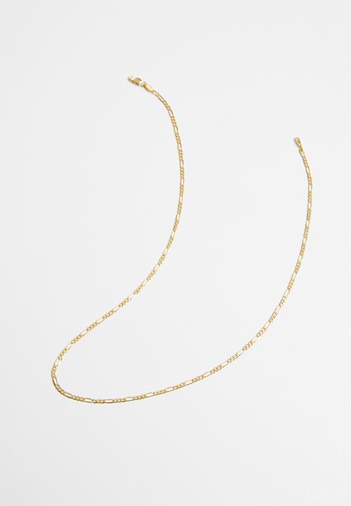 Matter of Fakt - Italian curb gold plated chain necklace - gold