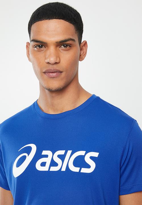 ASICS - Silver Asics tee - blue & brilliant white