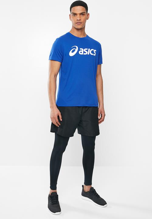 ASICS - Silver Asics tee - blue & brilliant white