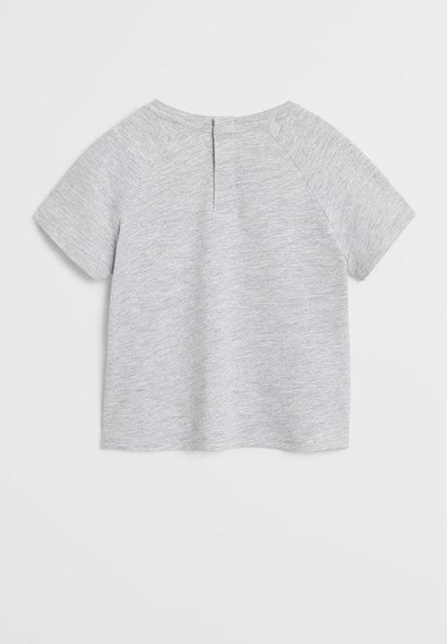 MANGO - T-shirt hippo - grey