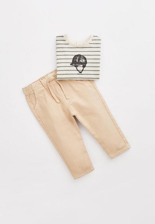 MANGO - Trousers horse - sand