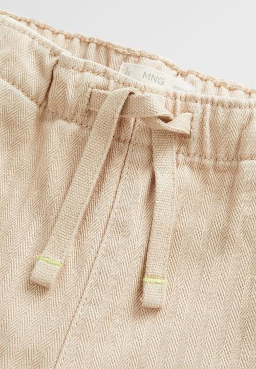 MANGO - Trousers horse - sand