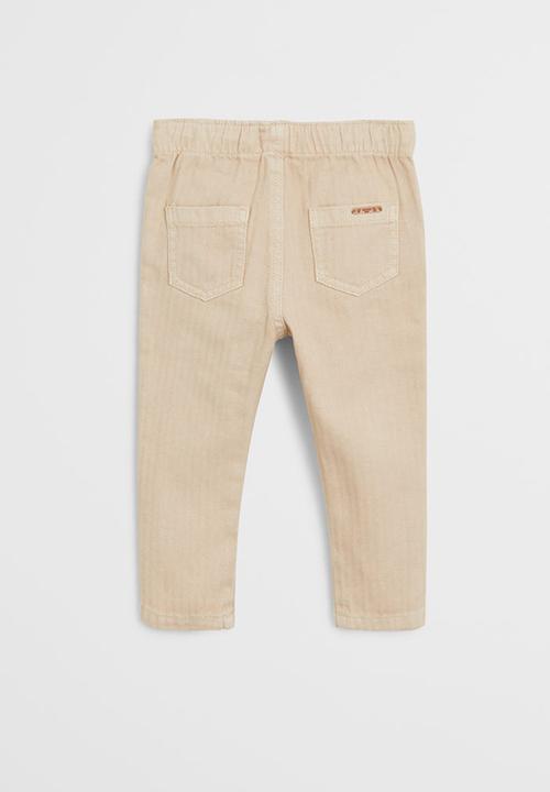 MANGO - Trousers horse - sand