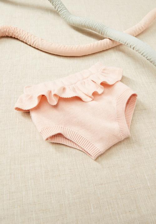 MANGO - Trousers frufru - rose