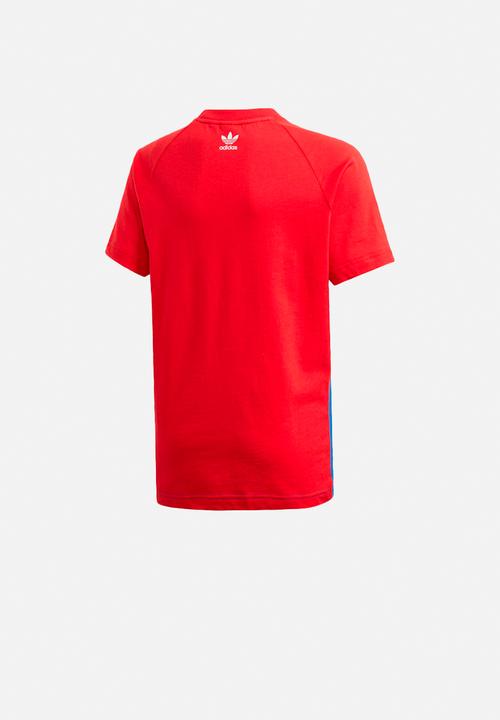 adidas Originals - Big trefoil tee -  blue & red