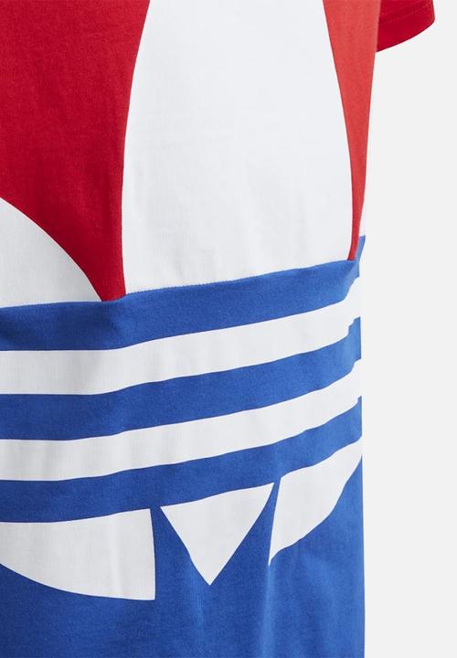 adidas Originals - Big trefoil tee -  blue & red