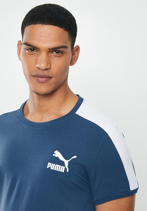 PUMA - Iconic T7 slim tee - dark denim