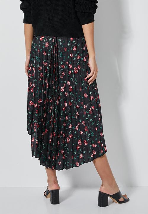 Superbalist - Asym pleated midi skirt - multi 