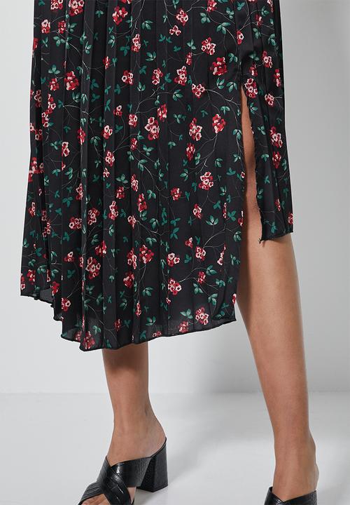 Superbalist - Asym pleated midi skirt - multi 