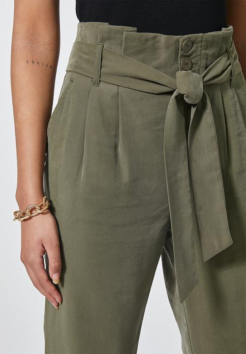Superbalist - Premium paperbag trousers - khaki