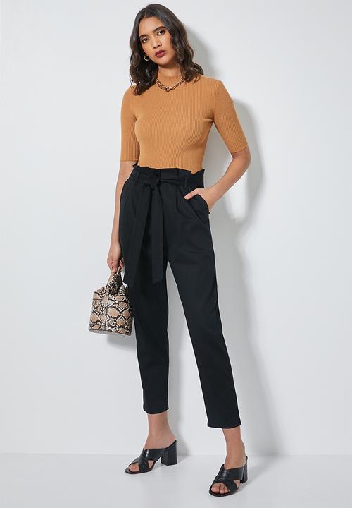 Superbalist - Paperbag pant - black