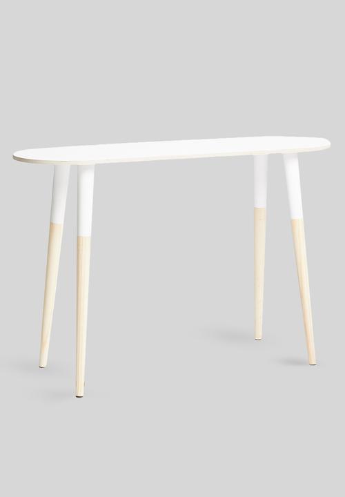 Native Decor - Pill console table - white