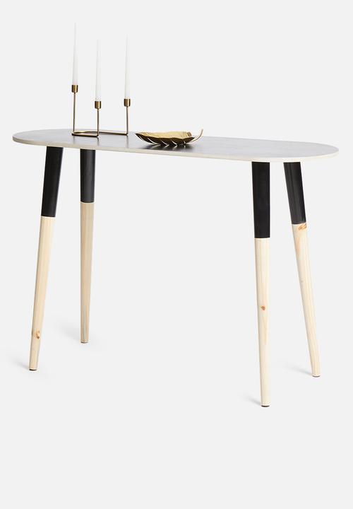 Native Decor - Pill console table - black