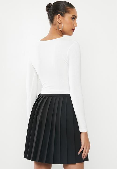Blake - Wrap crop top - white
