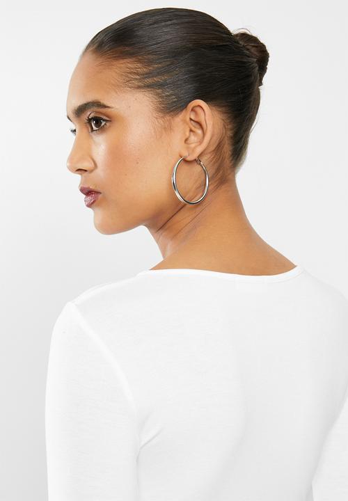 Blake - Wrap crop top - white