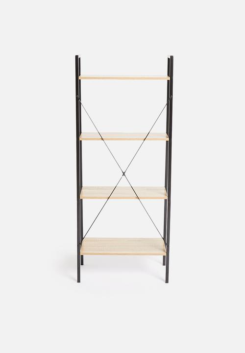 H&S - Metal bookcase - natural & black 