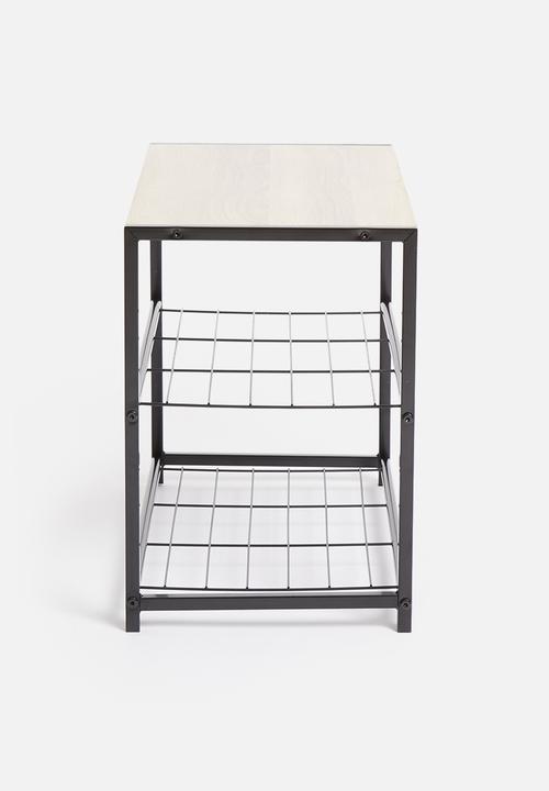 Storage Solutions - Shoe rack - black & natural