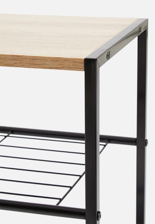 Storage Solutions - Shoe rack - black & natural