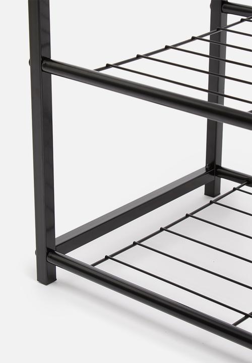 Storage Solutions - Shoe rack - black & natural