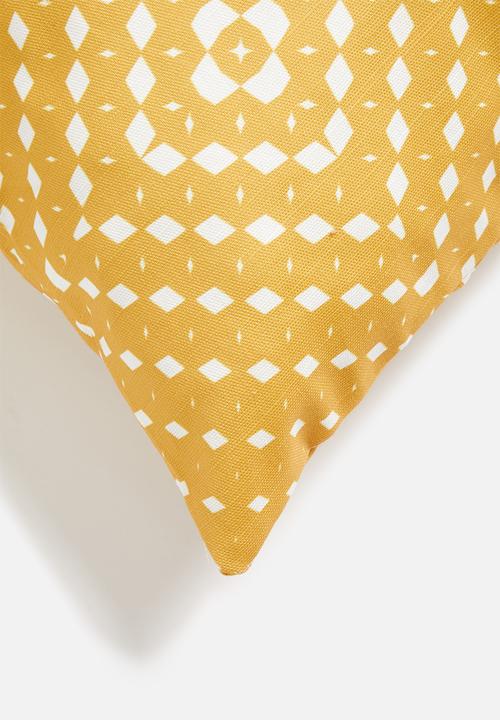 Sixth Floor - Dina cushion cover - yellow & white