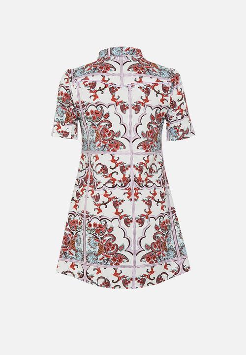 Glamorous - Petite puff sleeve paisley tunic - multi