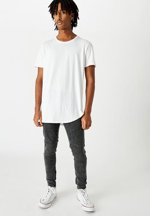 Factorie - Zip panel super skinny jean - black acid wash
