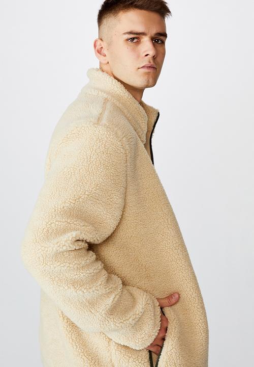 Factorie - Sherpa zip through jacket - ivory