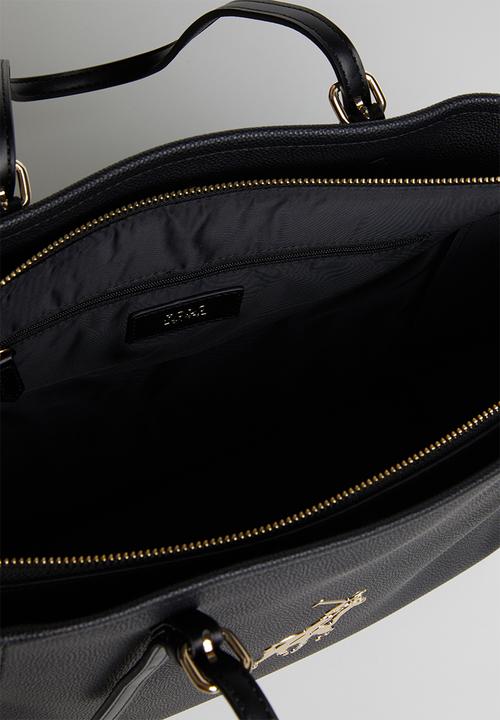 POLO - Lyon pebble tote - black
